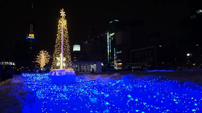 Sapporo Snow Festival night illumination