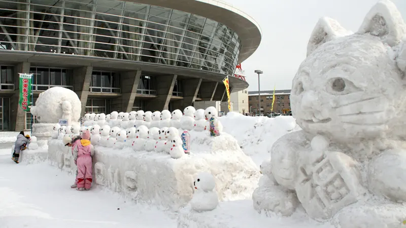 Sapporo Snow Festival daytime scenery