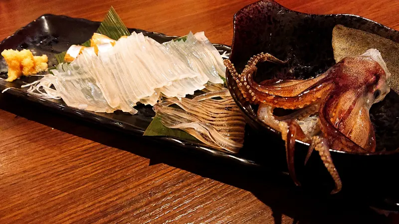 The local squid sashimi is a must-try!