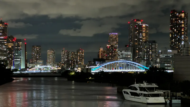 Night view from WATERS Takeshiba