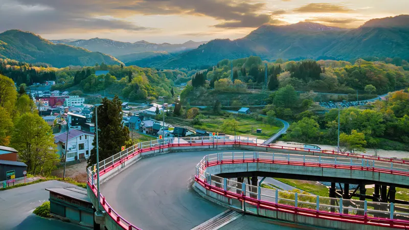 Kibou Bridge in Hijiori Onsen