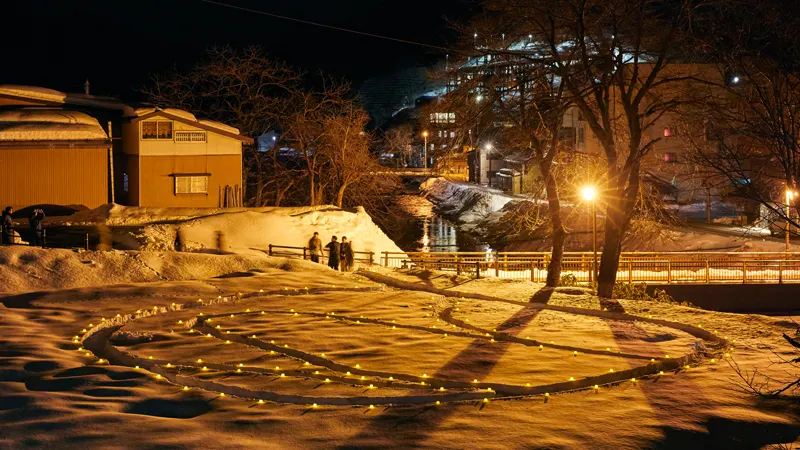 Enchanting snow corridor in Hijiori