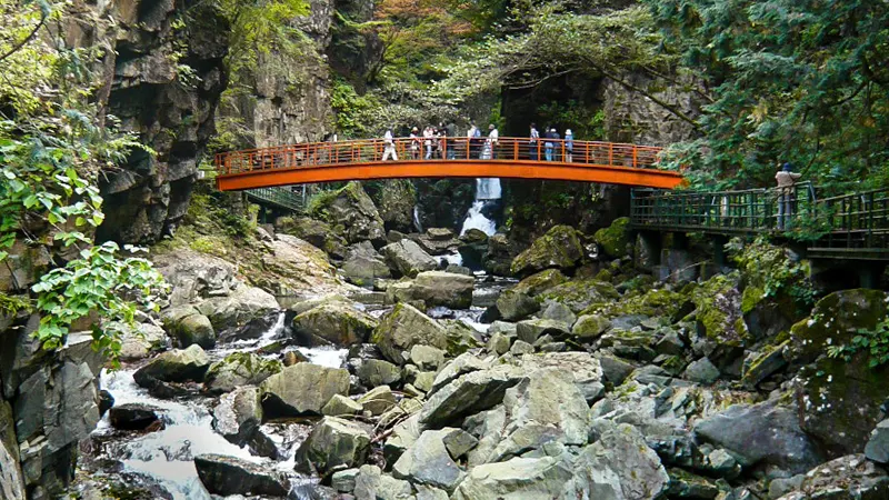 Bridge spanning Gandate Gorge