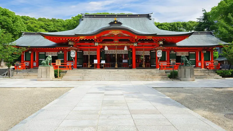 Main hall of Ikuta Shrine