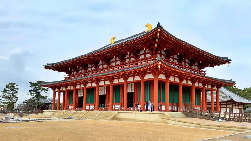 Full view of Central Golden Hall under clear sky