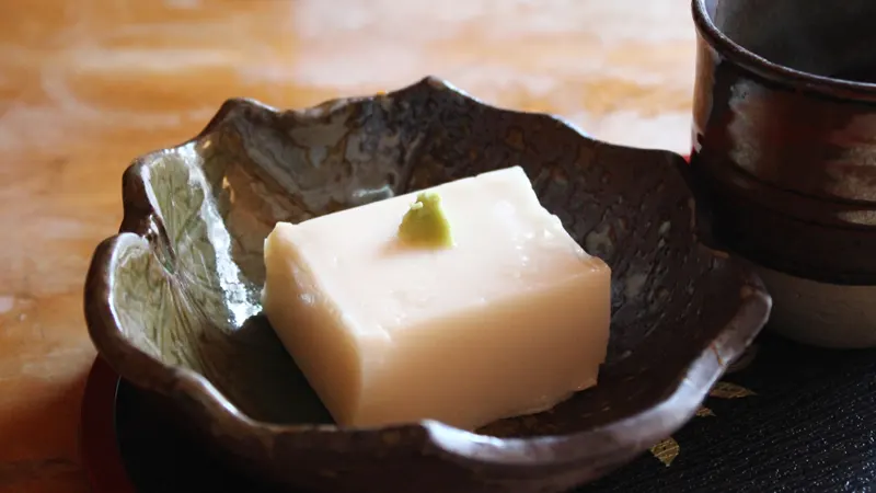 Sesame tofu made with spring water