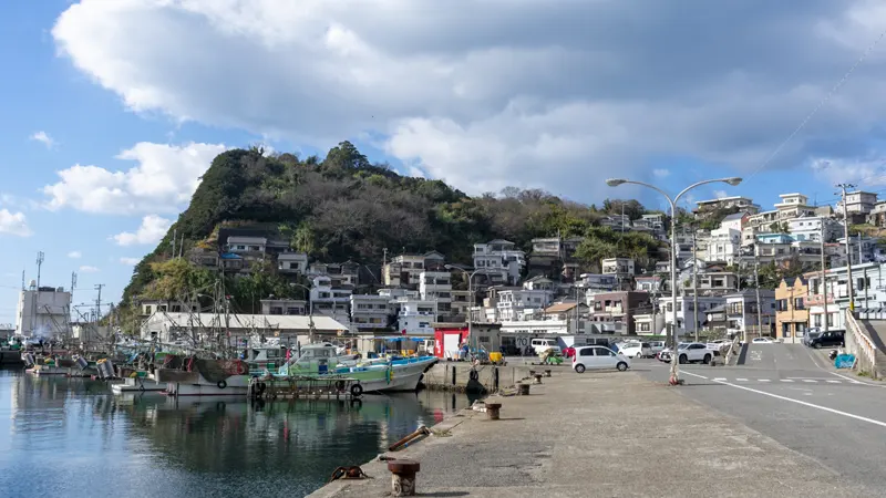 Fishing boats at Saikazaki Port