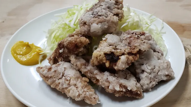 Traditional whale meat dish
