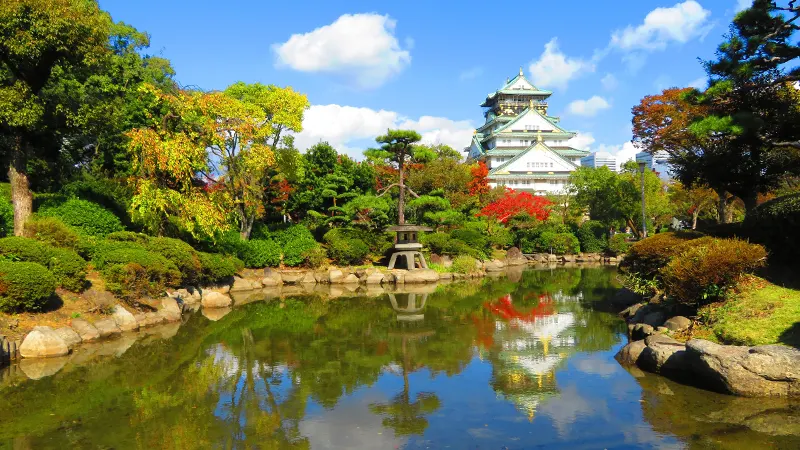 Osaka Castle Park garden area