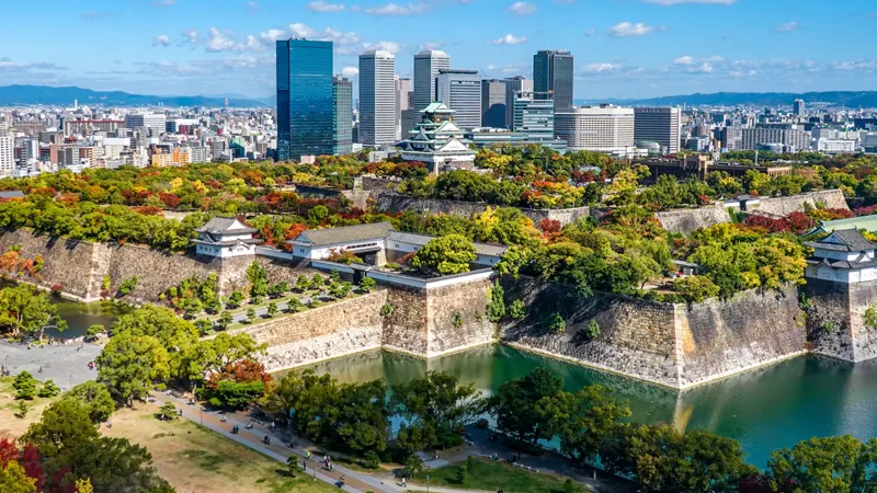 Osaka Castle and cityscape
