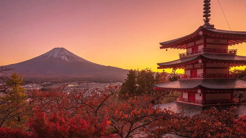 Arakurayama sunset view