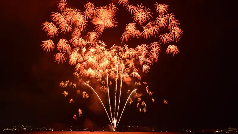 Fireworks event at Hamana Lake