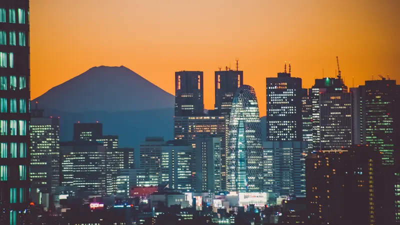 Mt Fuji view from Bunkyo Civic Center