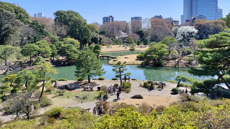 Rikugien hilltop garden view