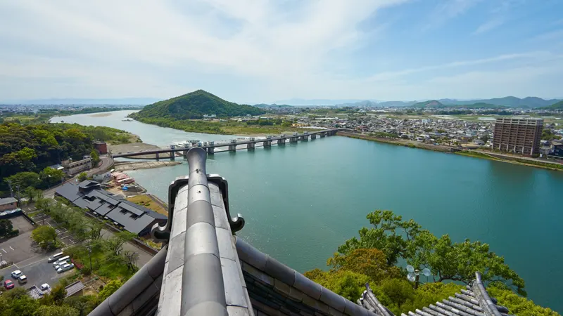Kiso River view from castle keep