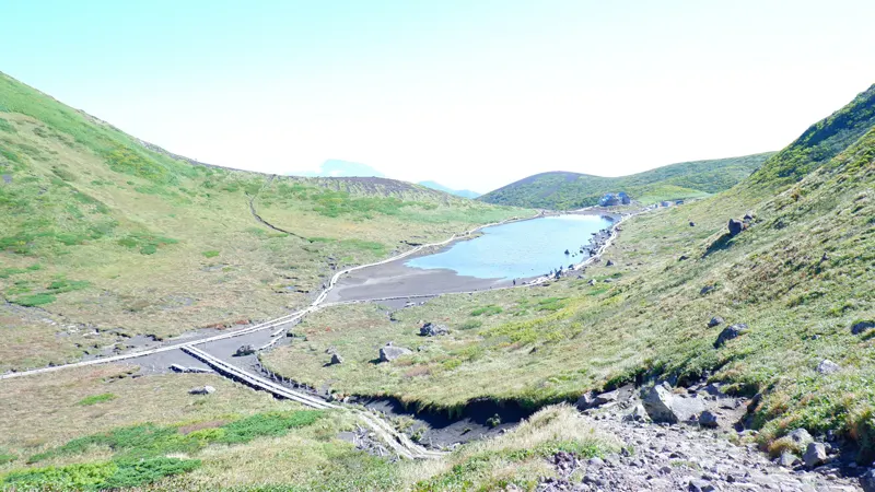 Amida Pond crater lake surface
