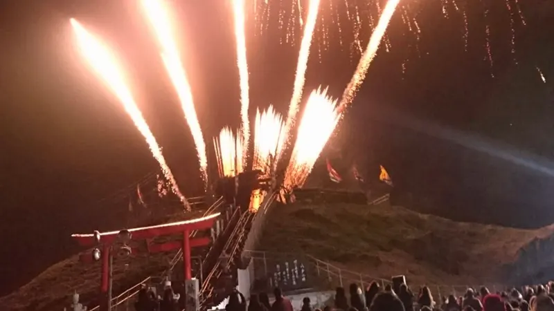 Kabushima Shrine New Year’s Eve fireworks