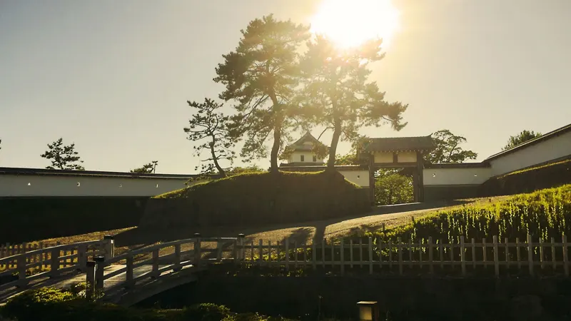Matsumae Castle at dusk