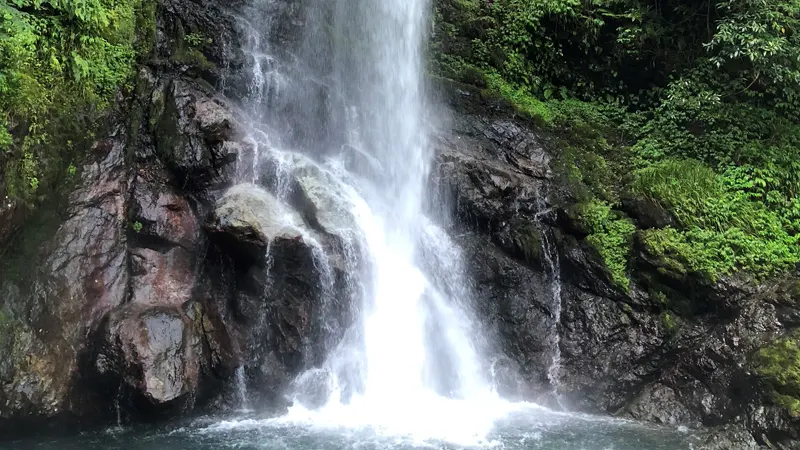 Tarudaki Waterfall cliffside flow
