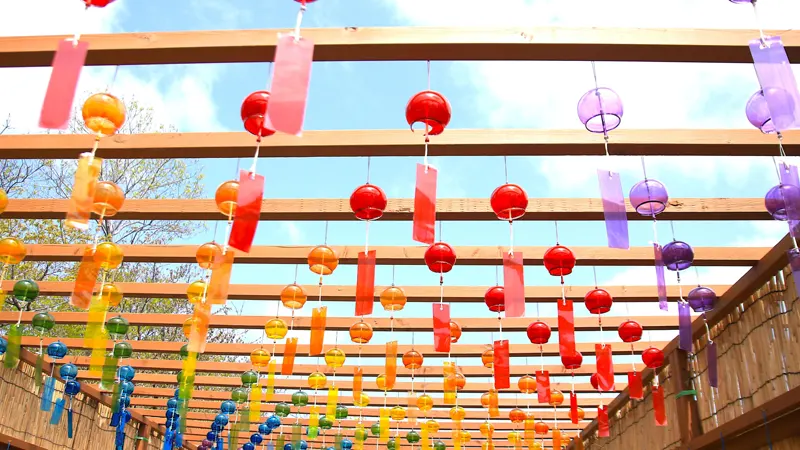 Wind Chime Path with glass bells