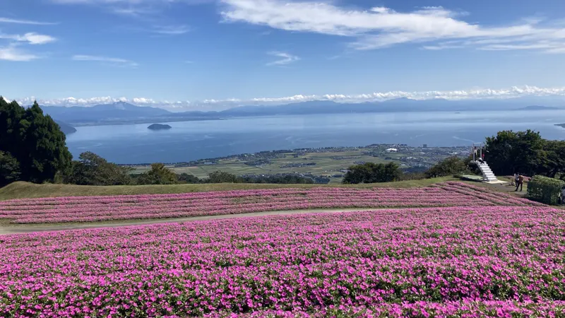 Lake Biwa panoramic view