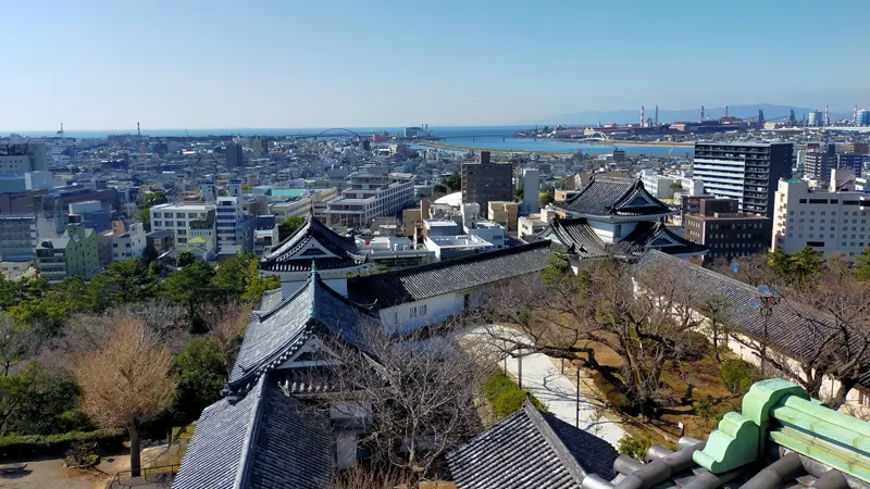 City view from Wakayama Castle