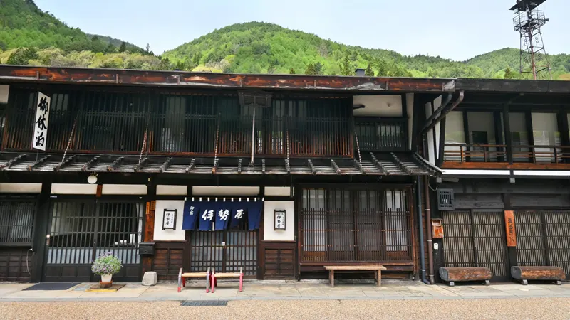 Narai-juku townscape wooden lattice