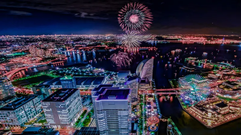 Yokohama night fireworks