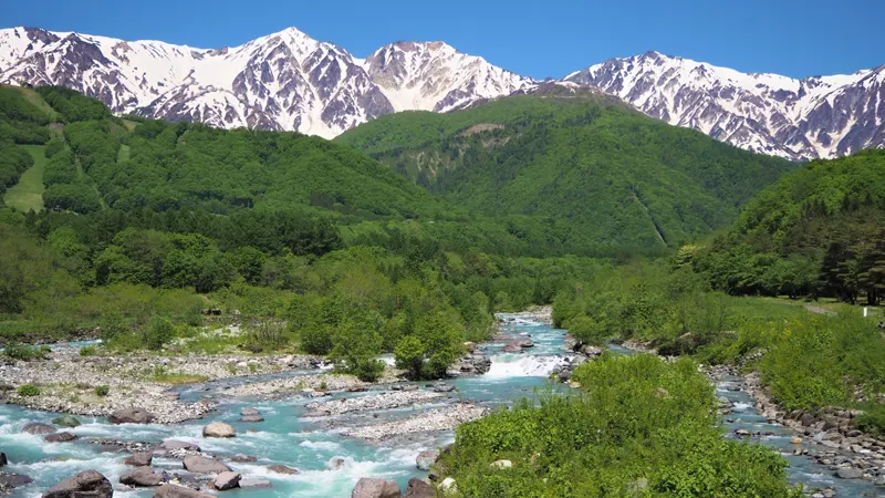River with meltwater from Northern Alps