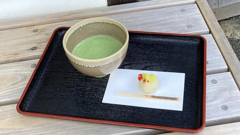 matcha at Rikugien Garden teahouse