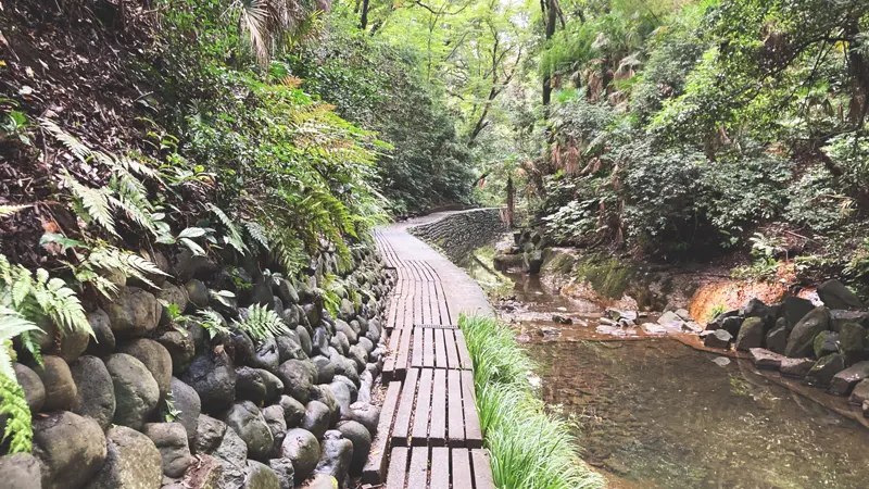 Todoroki Valley pathway and Yazawa River