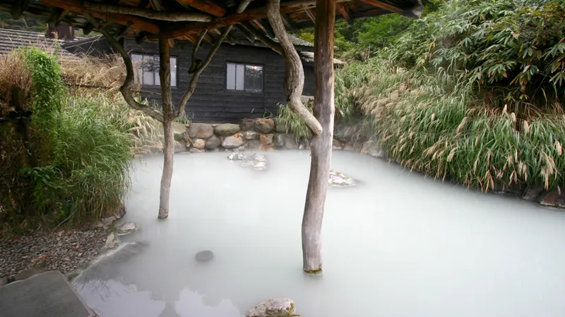Outdoor bath at Nyuto Onsenkyo