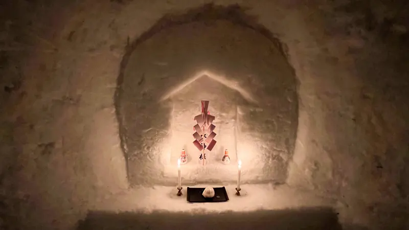 water deity altar inside kamakura