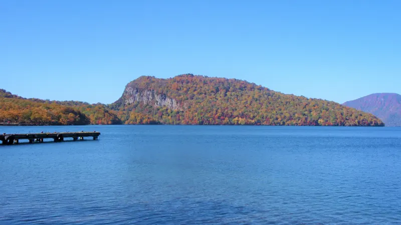 Towada Lake shoreline scenery