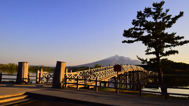 Sunset Tsurunomai Bridge
