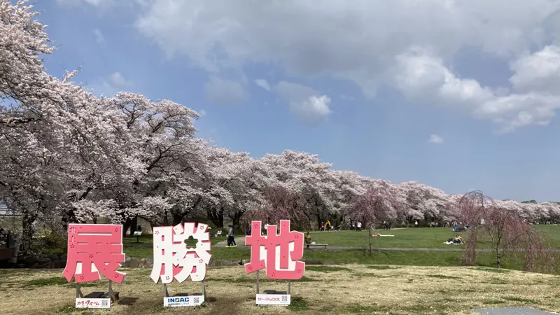 Tenshochi wide park landscape
