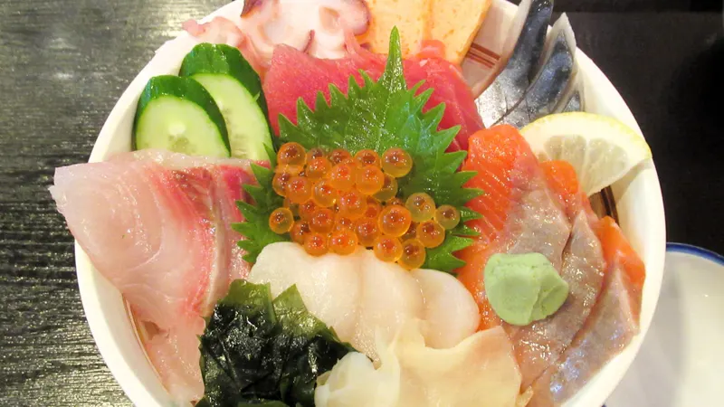 Sanriku seafood dish presentation