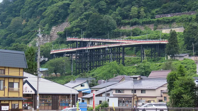 Hijiori Onsen and Kibou Bridge