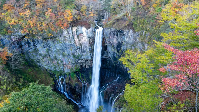 Aerial view of Kegon Falls