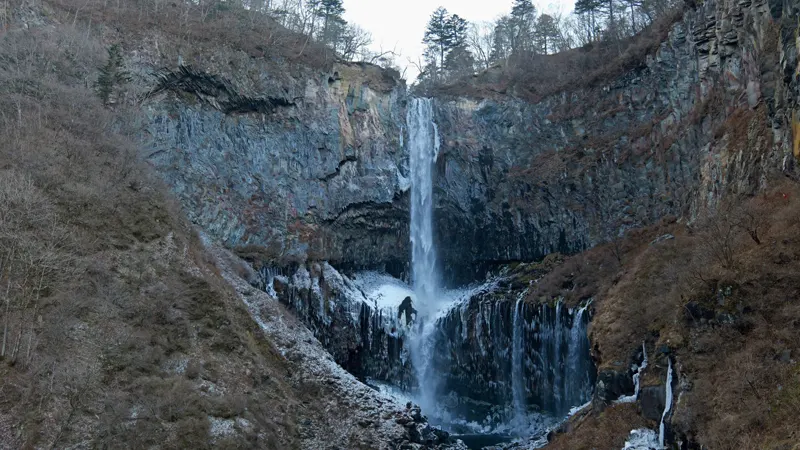 Kegon Falls winter scenery