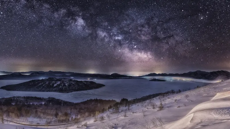 Lake Kussharo Milky Way sky