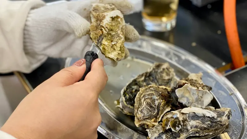Matsushima grilled oysters open shell