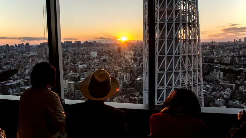 Tokyo Skytree sunset skyline