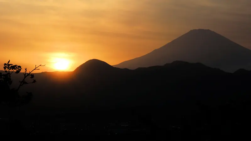Sunset Mount Fuji view