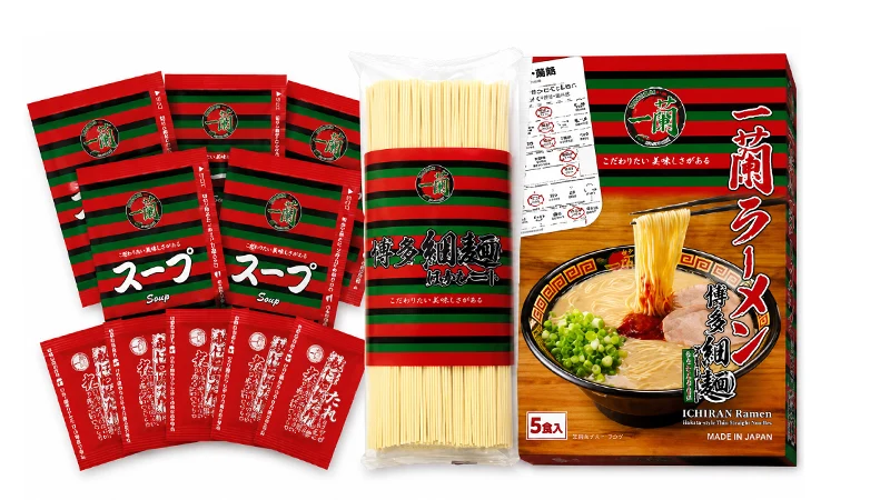 Ichiran Ramen Straight Noodles (with Original Spicy Red Powder)